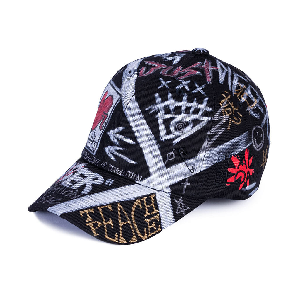 [Blackblond X Cashmonger X Kanez] BBD Side Logo Graffiti Japan Edition Cap (Black)