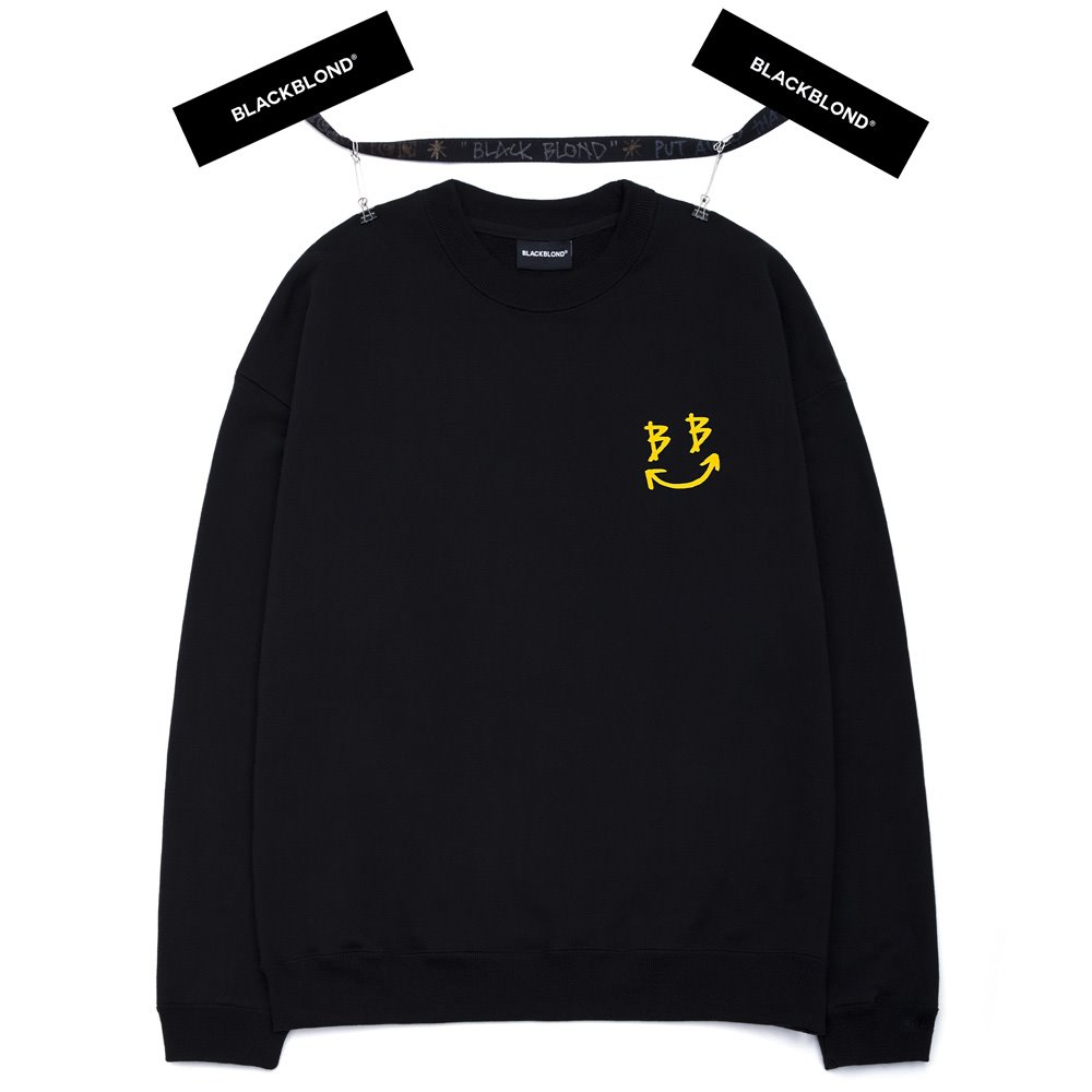 BBD Classic Smile Logo Crewneck Sweatshirt (Black)