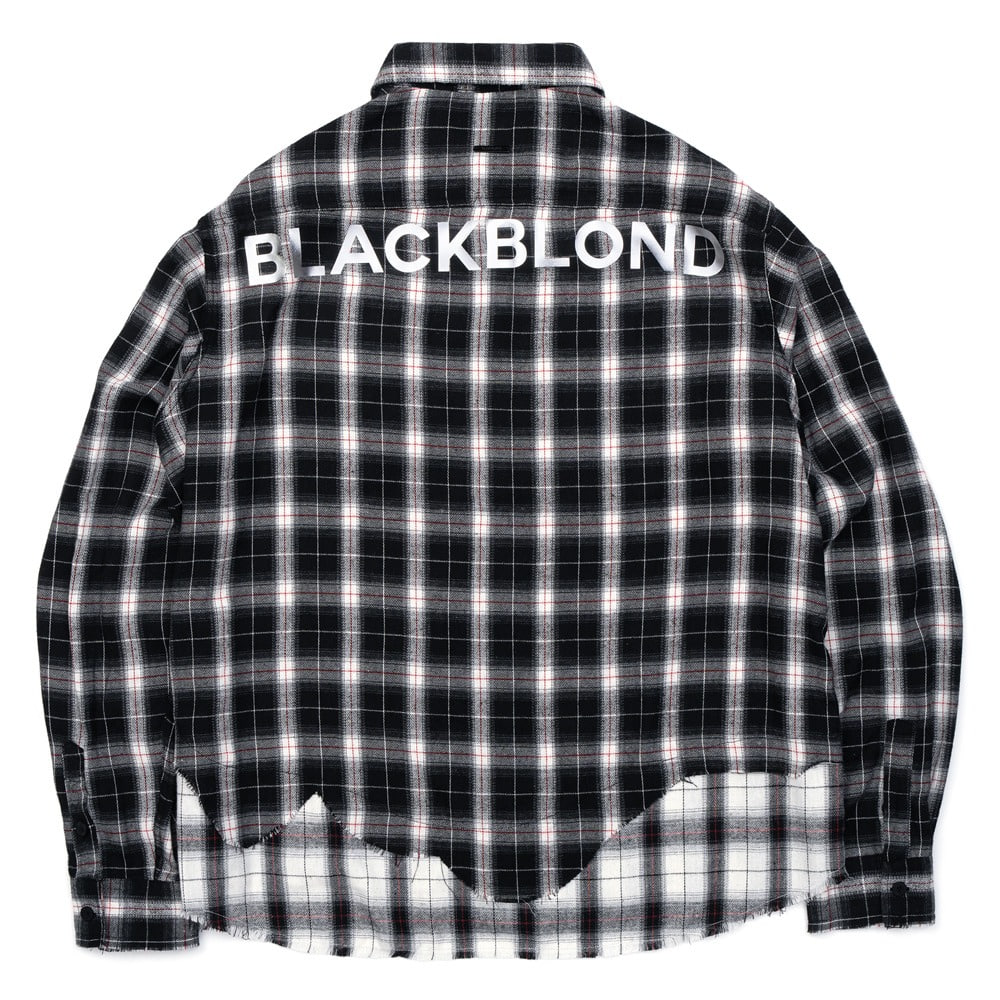 BBD Classic Smile Logo Layered Check Shirt (Black)