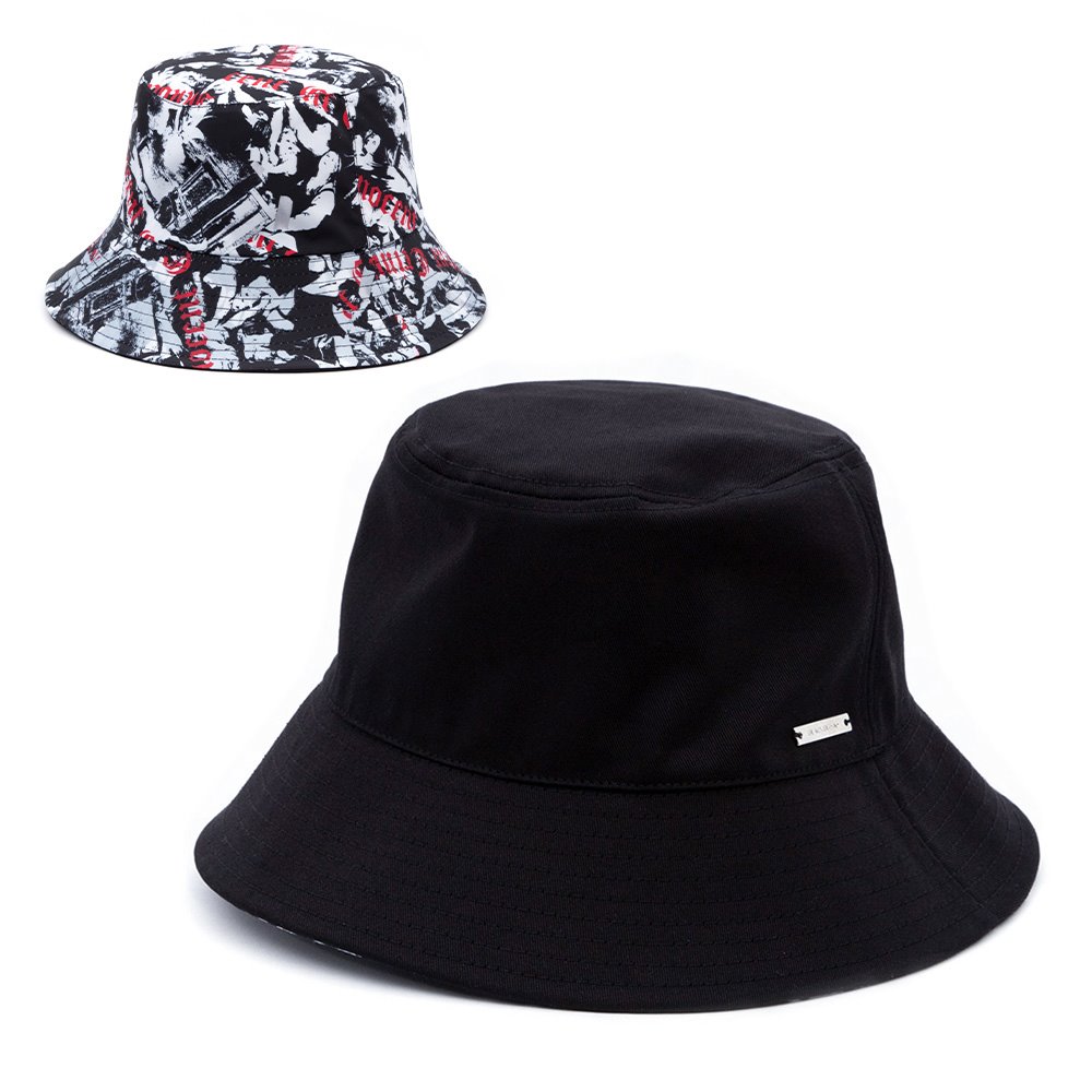 BBD Innocent Reversible Plate Bucket Hat (Black)