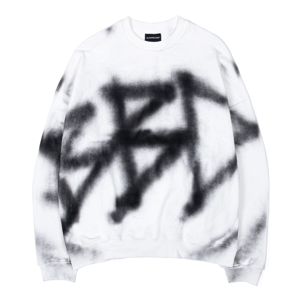 BBD Sprayed Custom Crewneck Sweatshirt (White)