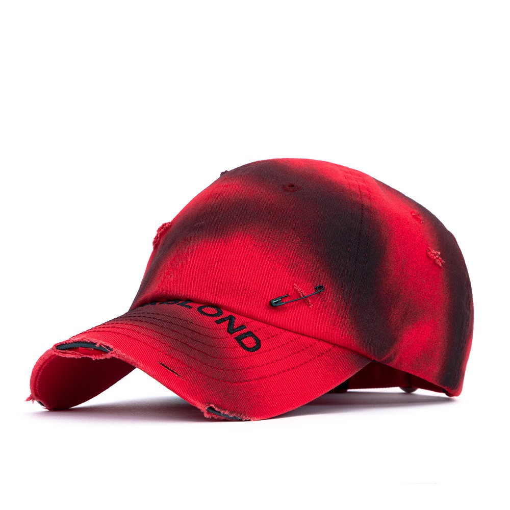 BBD Ripped Sprayed Custom Covered Logo Cap (Red)