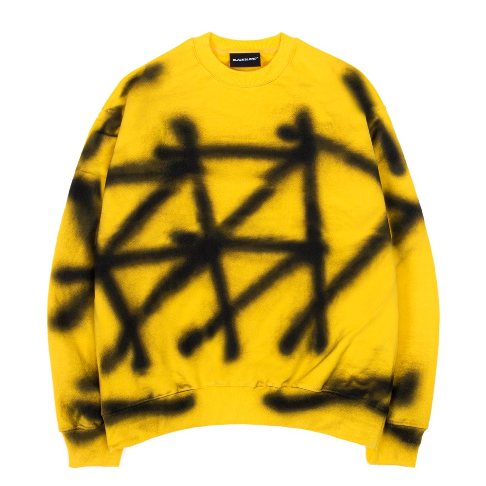BBD Sprayed Custom Crewneck Sweatshirt (Yellow)