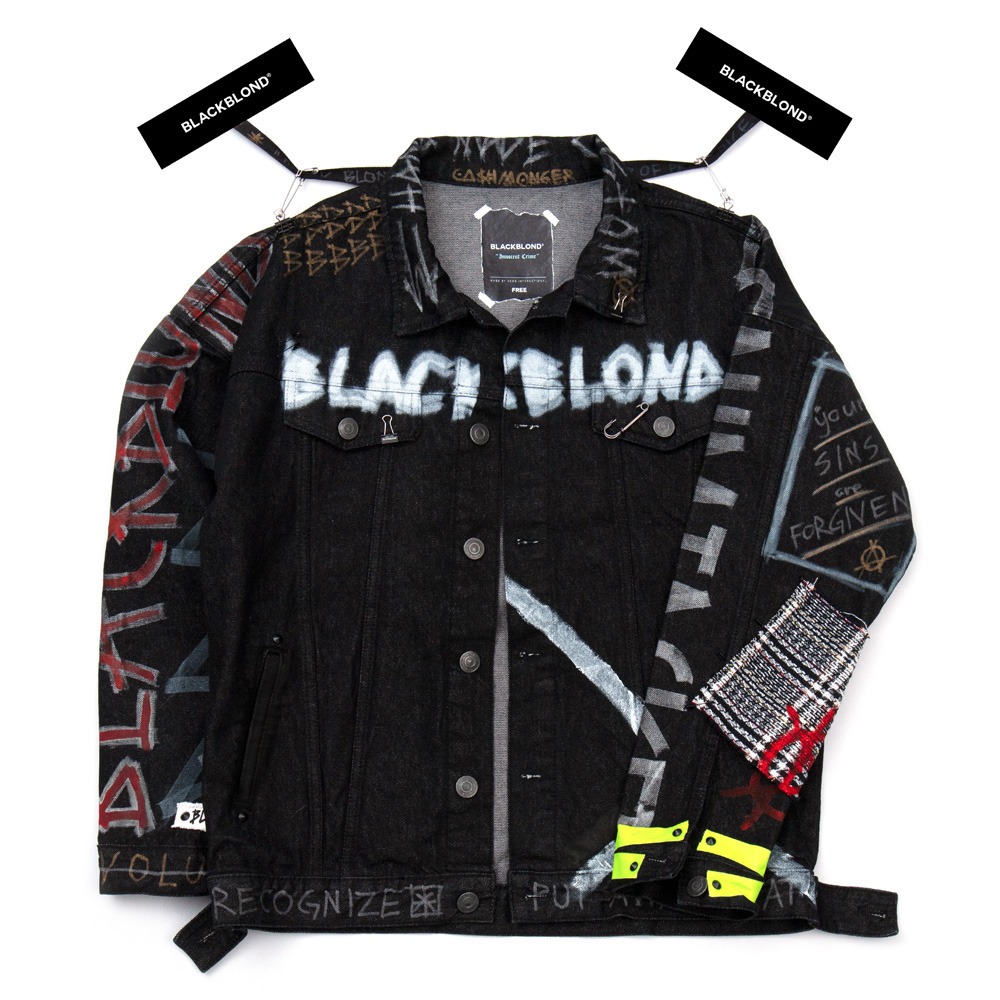BBD Innocent Graffiti Denim Jacket (Black)