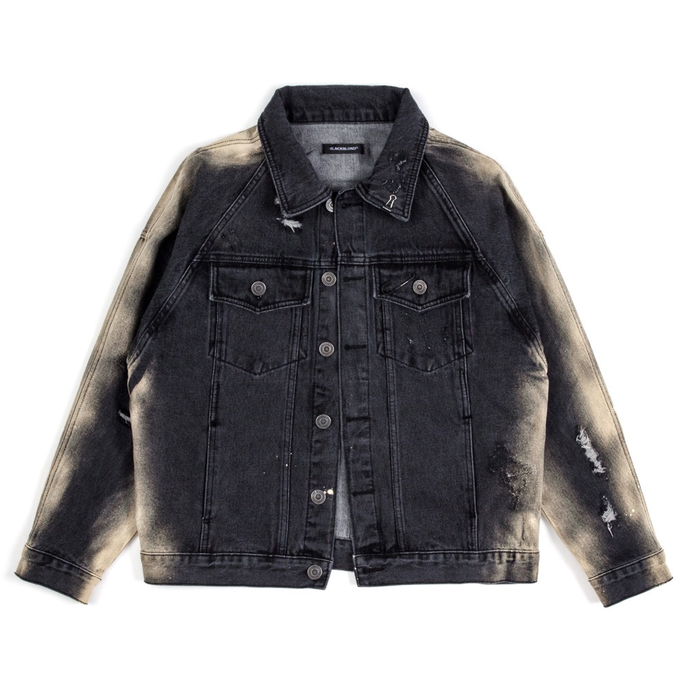BBD Side Bleached Denim Jacket (Charcoal)