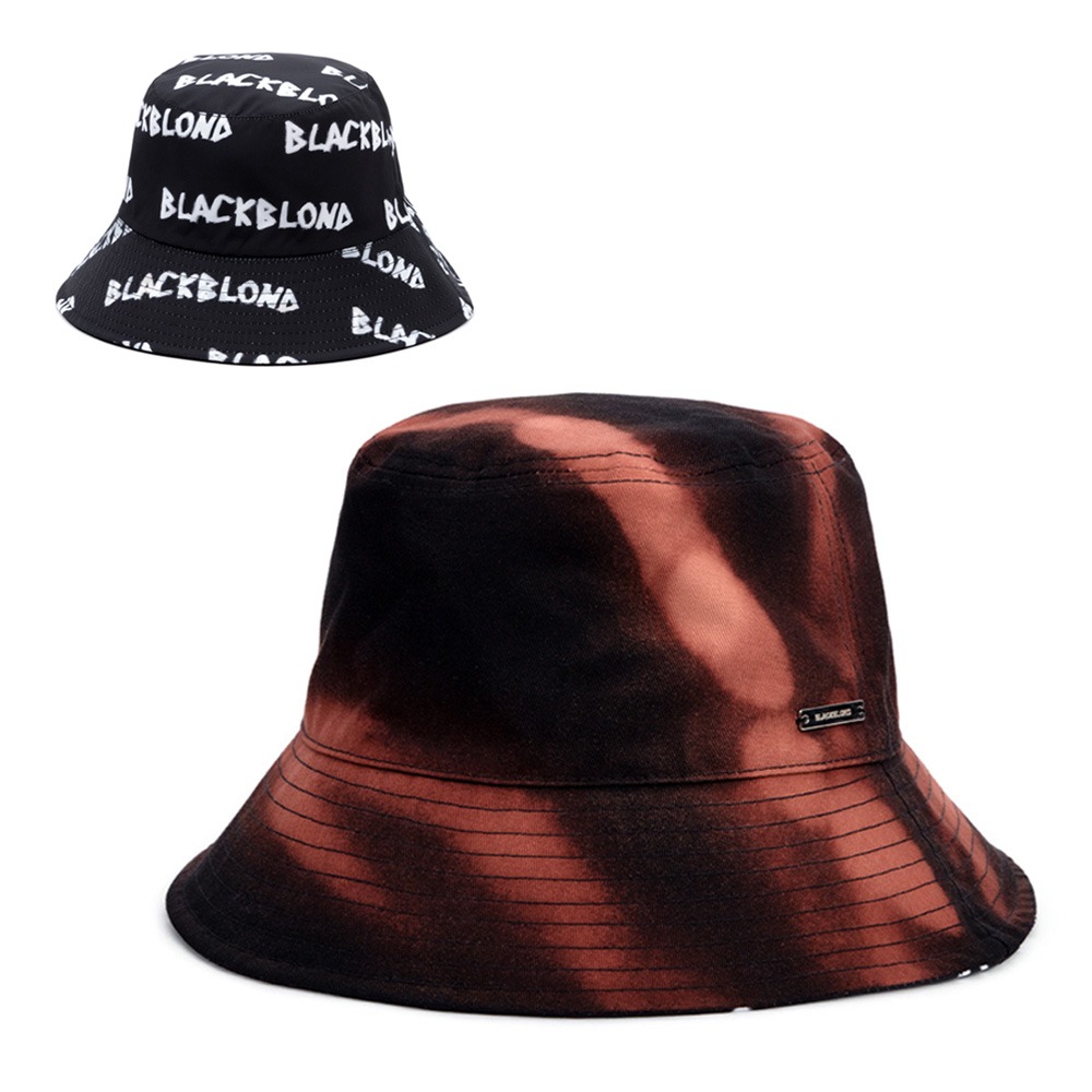 BBD Horizon Bleached Reversible Plate Bucket Hat (Black)