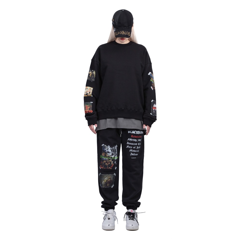 [SET 20% SALE] BBD Collection Crewneck Sweatshirt + Sweatpants (Black)