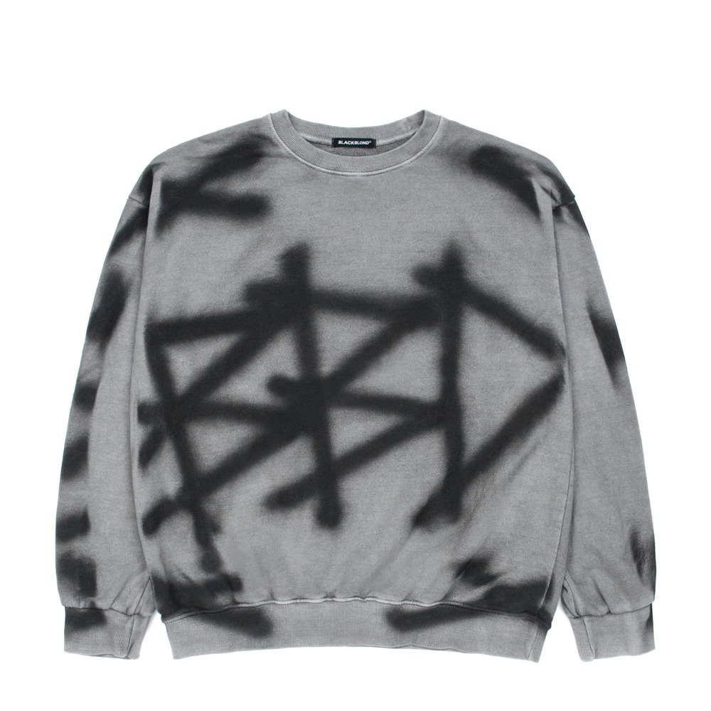BBD Sprayed Custom Pigment Crewneck Sweatshirt (Gray)