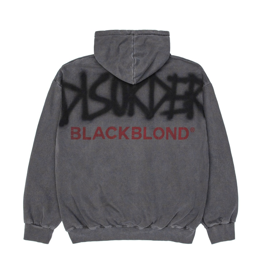 BBD Disorder Patch Sprayed Custom Pigment Hoodie (Charcoal)